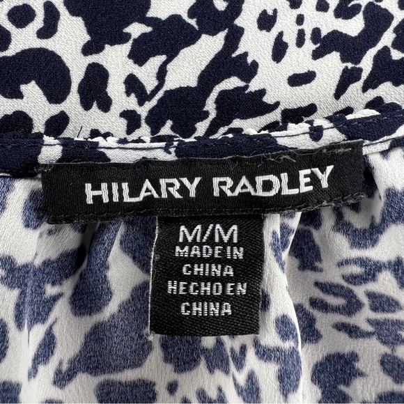 MEDIUM HILARY RADLEY LEOPARD PRINT BLOUSE ANIMAL SHORT SLEEVE LIGHTWEIGHT - Picture 9 of 11